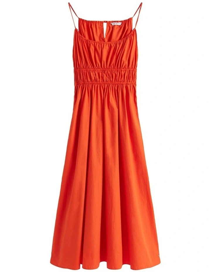 Smock Scoop Neck Maxi Dress in Orange image 5
