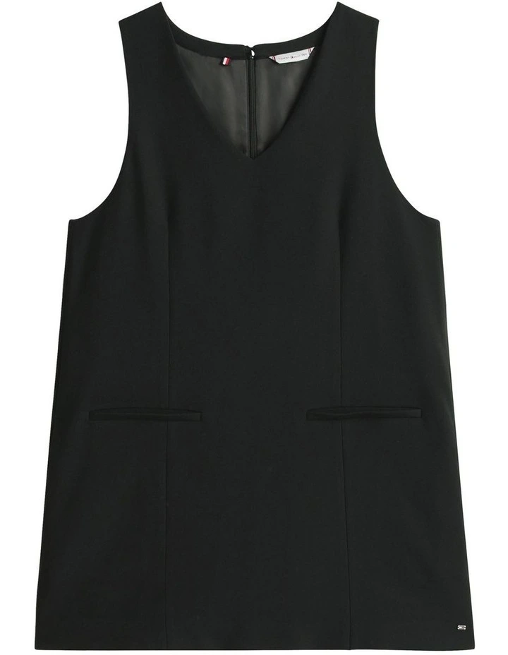 V-Neck Mini Shift Dress in Black image 5