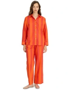 Bahia Stripes Pants in Orange