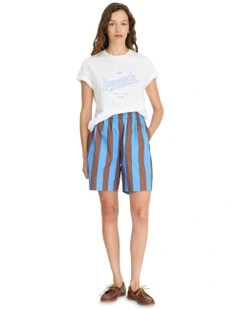 Chiara Mid-Length Stripe Shorts in Multi