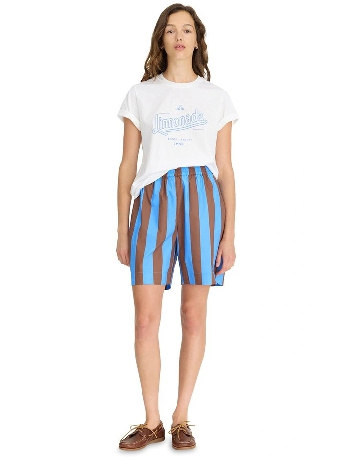 Chiara Mid-Length Stripe Shorts in Multi image 6