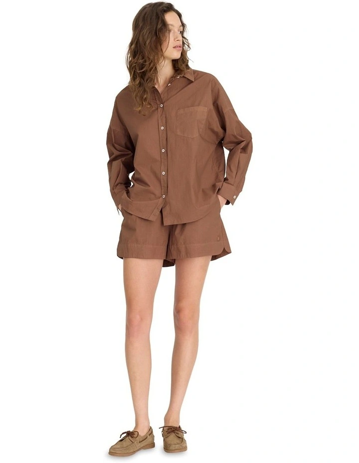Chiara Classic Long Sleeve Shirt in Brown image 6