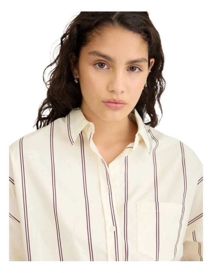 Chiara Long Sleeve Shirt in Ivory image 7