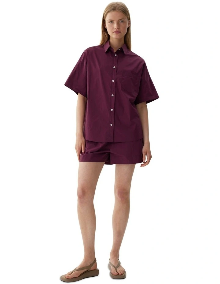 Chiara Short Sleeve Shirt in Red image 4