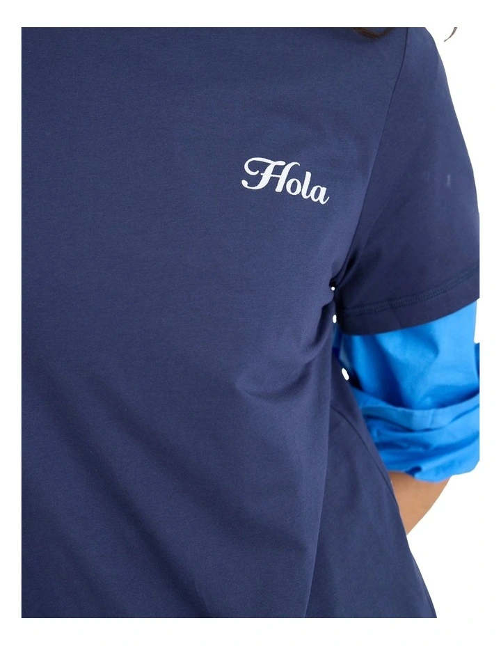 Hola Tee in Blue image 7