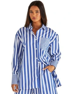 Brynne Shirt in Blue Stripe