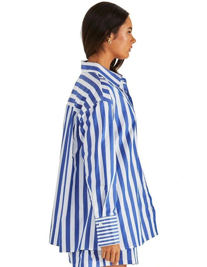 Brynne Shirt in Blue Stripe image 3