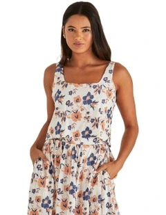 Luca Crop Top in Floral Embroidery