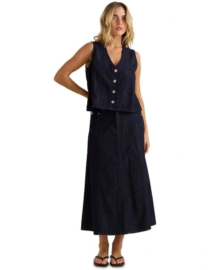 Sabine Denim Vest in Blue image 4