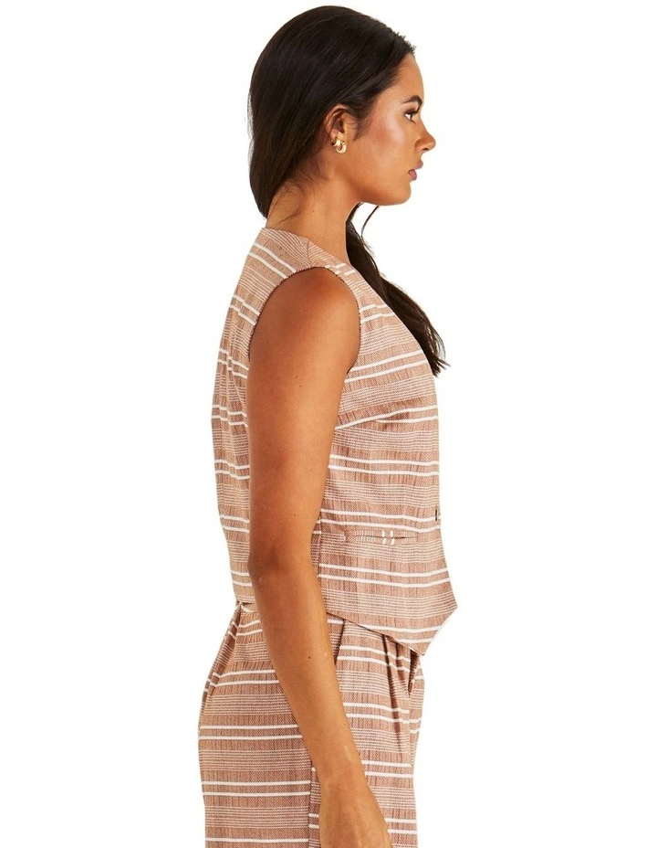 Lea Vest in Terracotta Stripe image 3