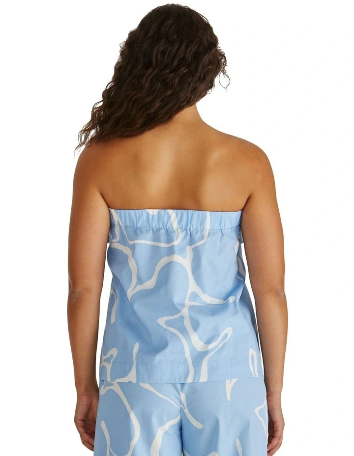 Tilda Strapless Top in Blue image 2