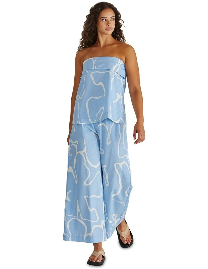 Tilda Strapless Top in Blue image 3