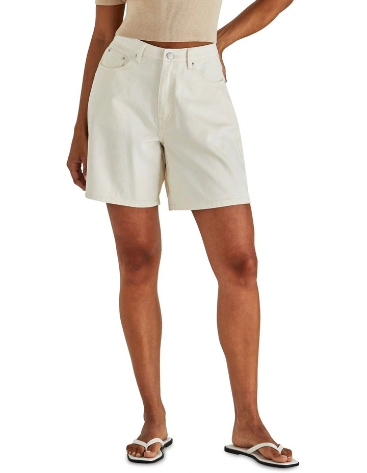Sabine Denim Shorts in Parchment Wash image 1