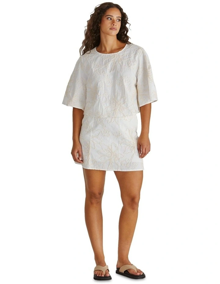 Shay Mini Skirt in Cream image 3