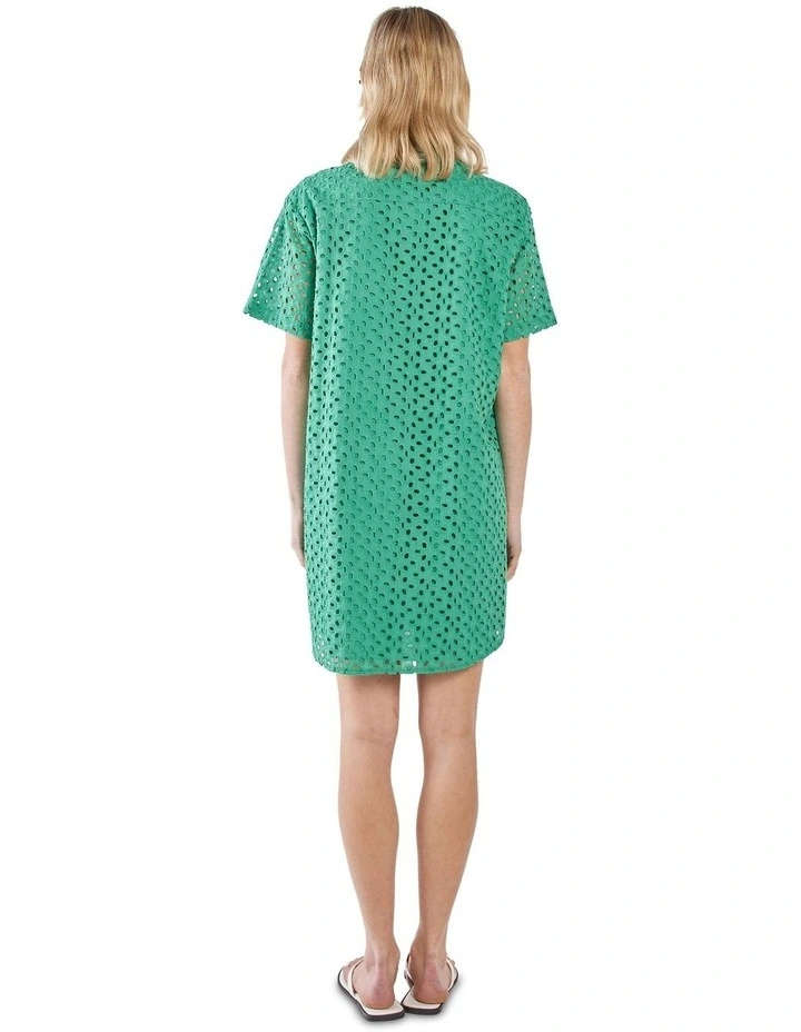 Steva Shirt Dress in Green image 2