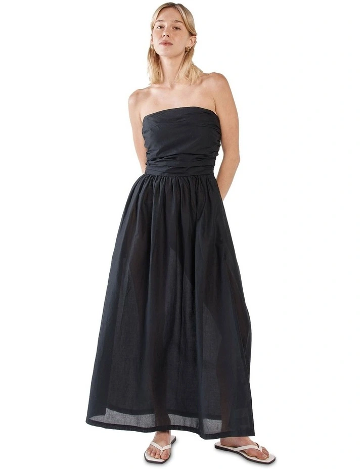 Mina Strapless Dress in Black image 4
