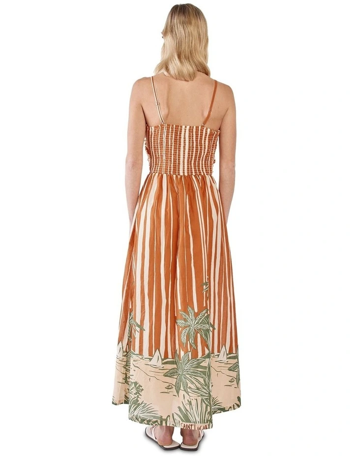 Mina Strapless Dress in Orange image 2