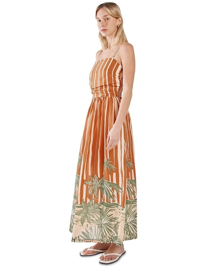 Mina Strapless Dress in Orange image 3
