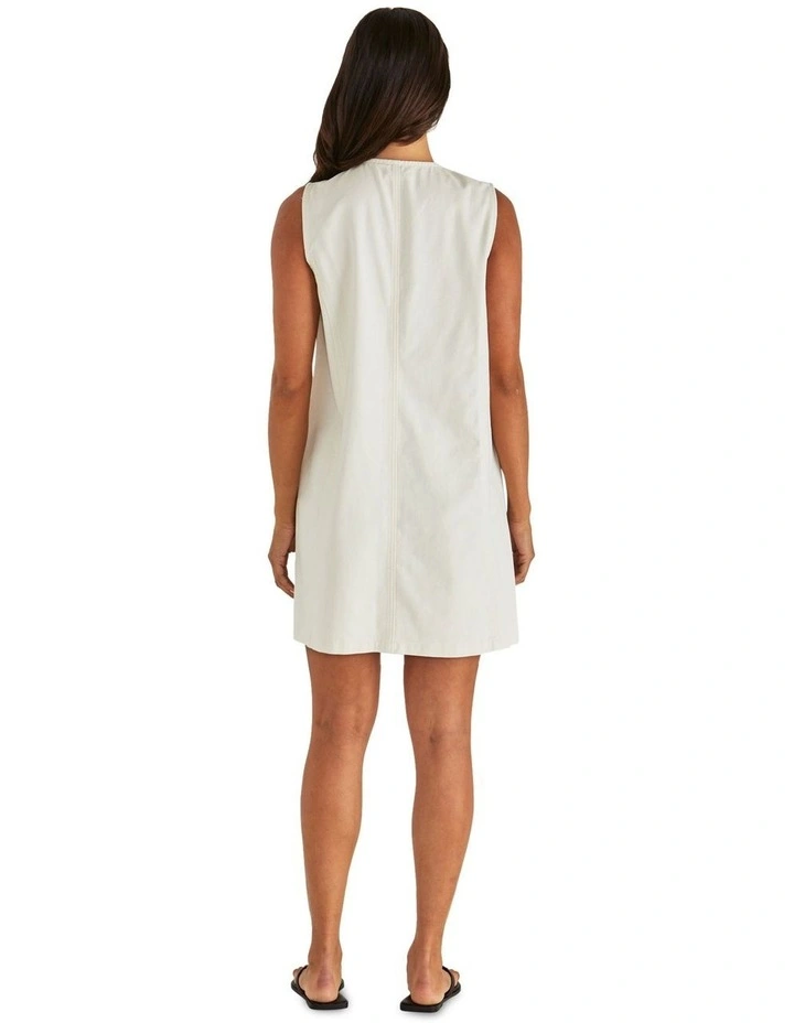 Sabine Denim Vest Dress in Parchment Wash image 2