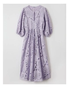 Hilde V Neck Dress in Purple