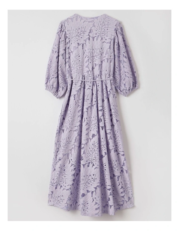 Hilde V Neck Dress in Purple image 3