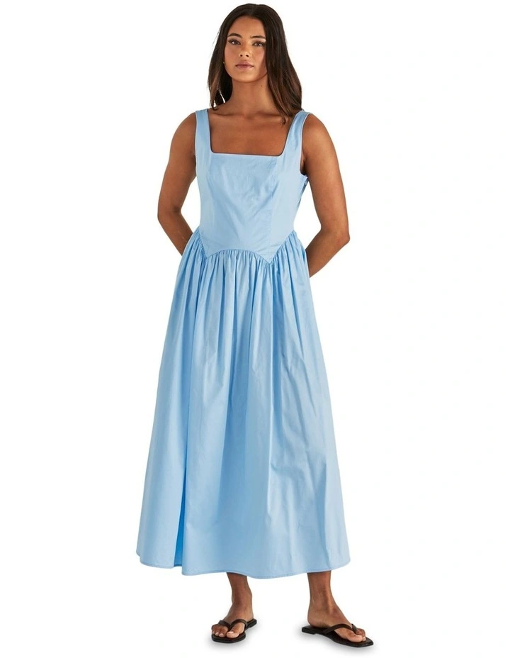 Aliah Midi Dress in Blue image 4