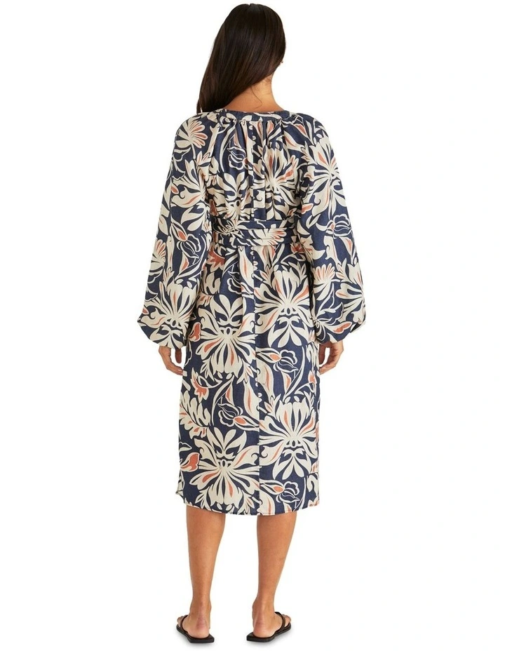 Jana Obi Belt Dress in Blue image 2