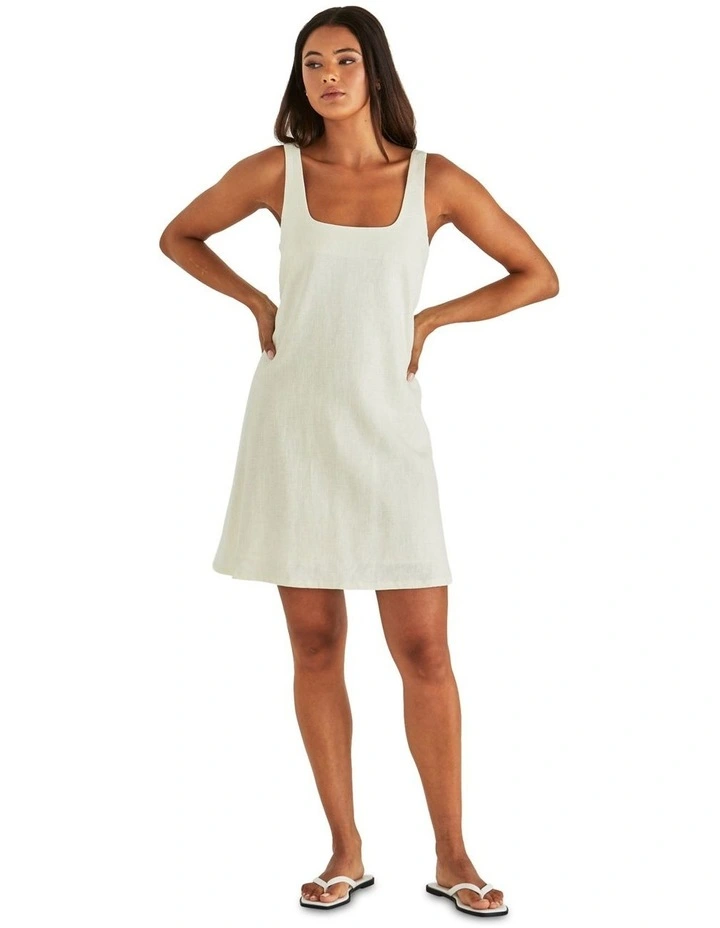 Vienne Mini Shift Dress in White image 1