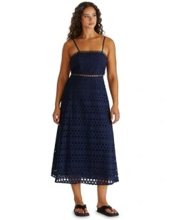 Kali Broderie Dress in Black