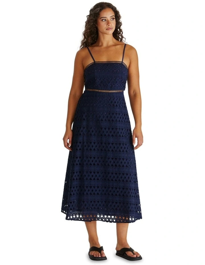 Kali Broderie Dress in Black image 1