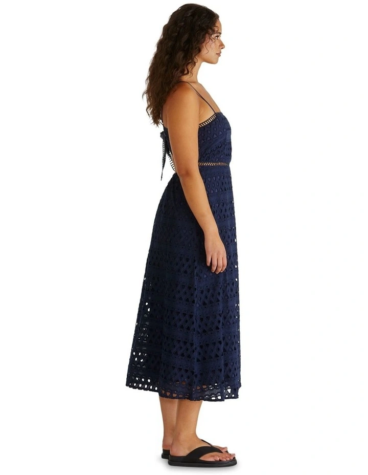 Kali Broderie Dress in Black image 4