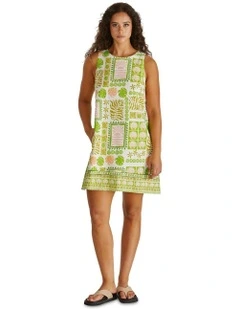 Emmett Tie Back Shift Dress in Green