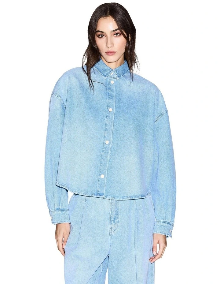 Denim Shirt in Light Blue image 1