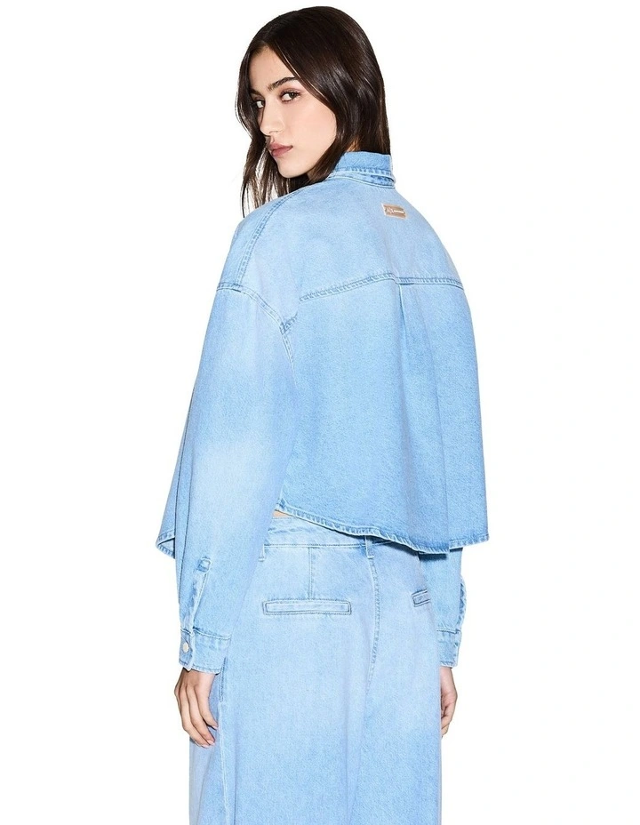 Denim Shirt in Light Blue image 2