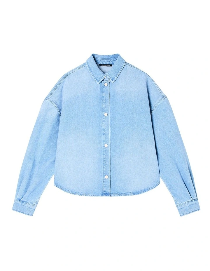 Denim Shirt in Light Blue image 5