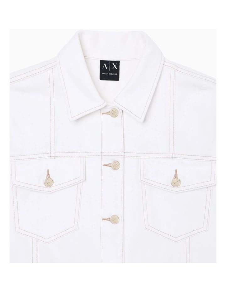 Edition Denim Jacket Dress in White image 2