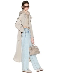Salt Lake Trench Coat in Tan