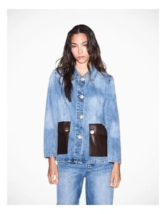 Modern Drama Patch Pocket Denim Jacket