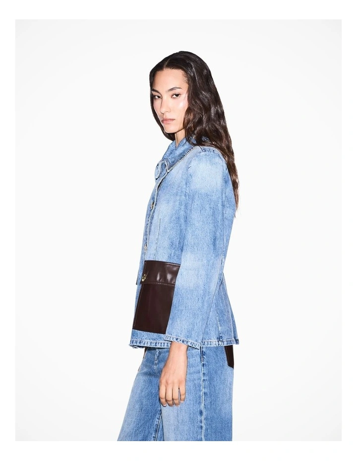 Modern Drama Patch Pocket Denim Jacket image 3