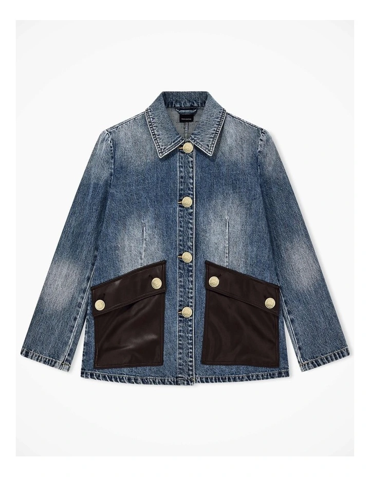 Modern Drama Patch Pocket Denim Jacket image 6