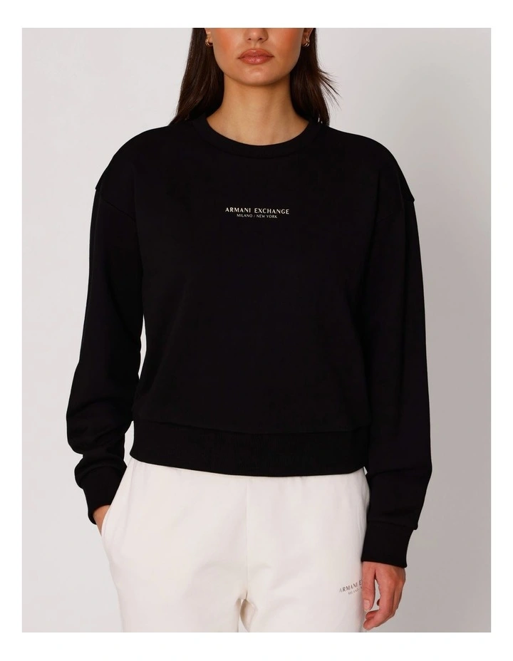 Logo Sweatshirt in Black/Gold image 1