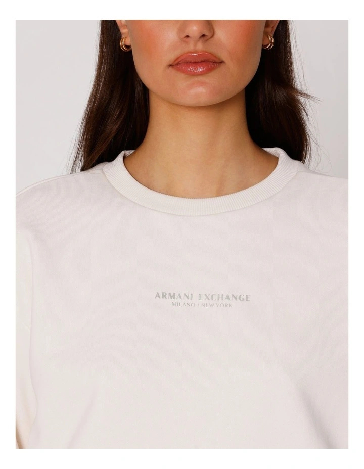 Logo Sweatshirt in Cream image 2