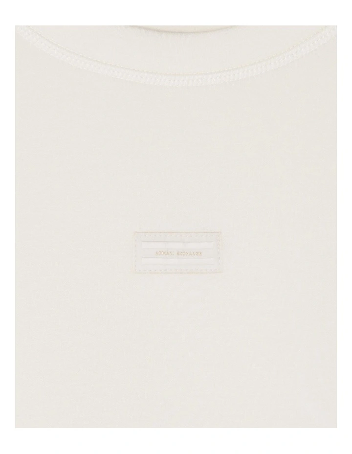 White Editon Logo Patch Sweatshirt in Ecru image 3
