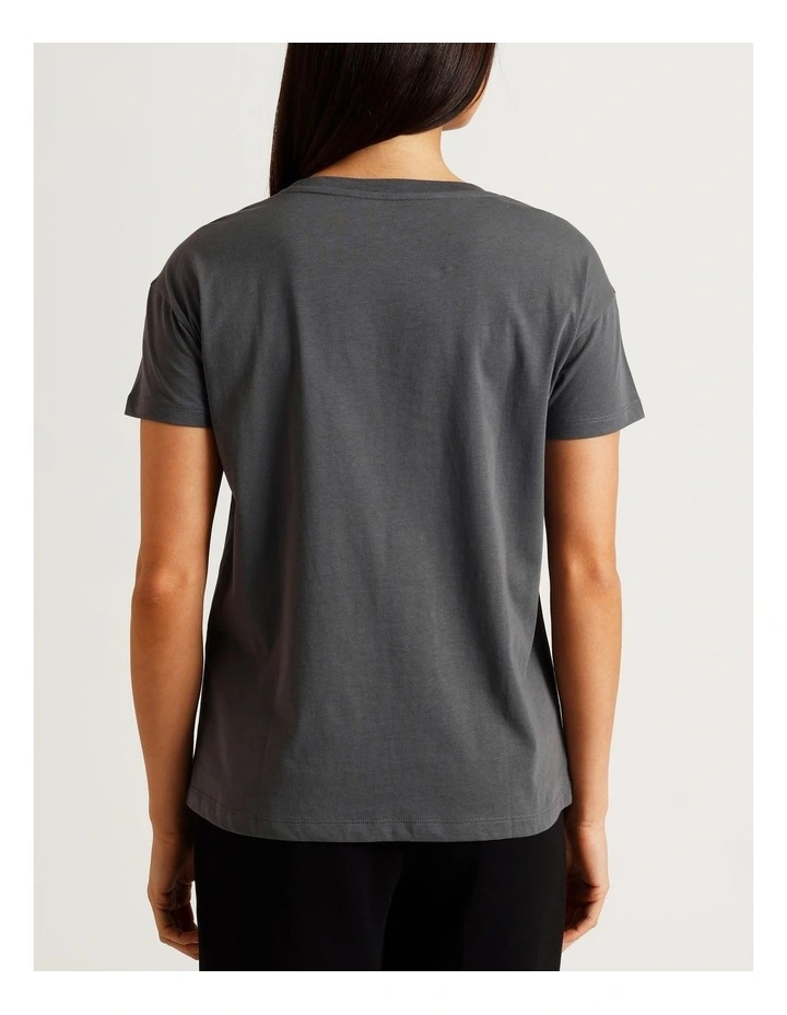 Logo Tee in Grey image 3