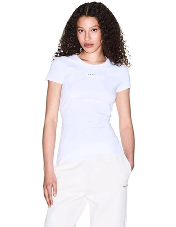 Cozy Lab Slim Fit Cotton T-Shirt in Optic White