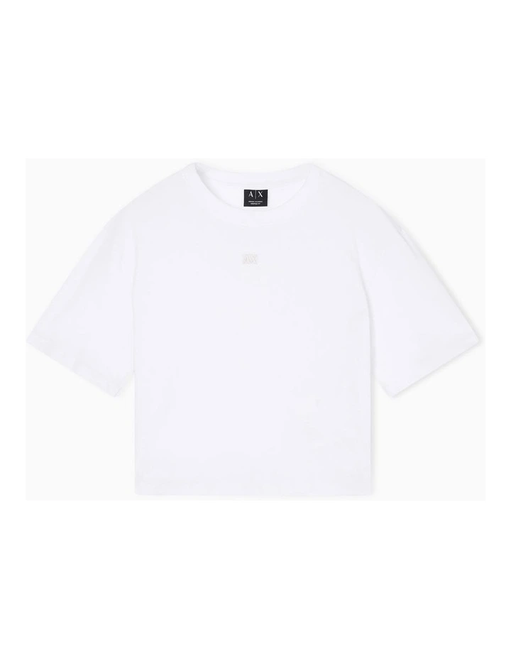Salin De Giraud Cropped T-shirt in White image 1