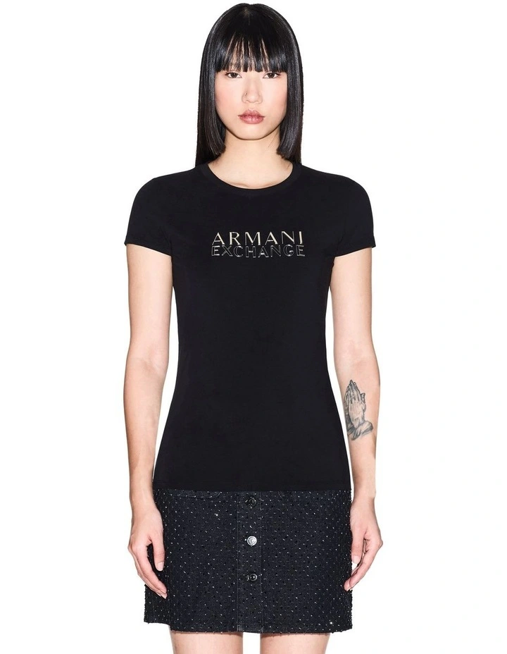 Salin De Giraud Slim Fit Logo T-shirt in Black image 1