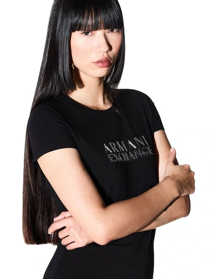 Salin De Giraud Slim Fit Logo T-shirt in Black image 4