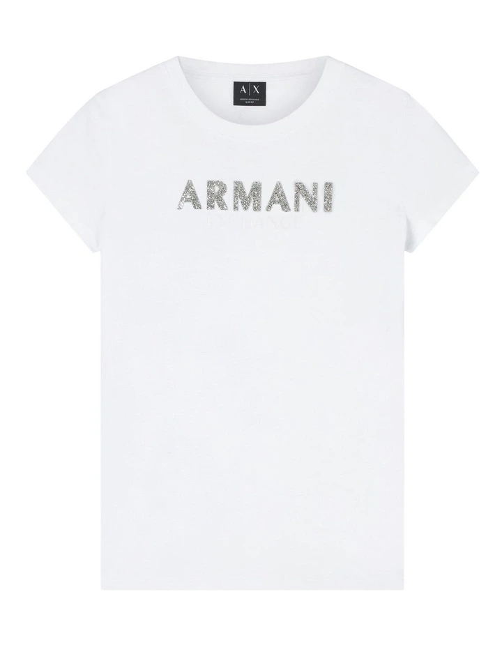 Salt Lake Slim Fit Logo T-shirt in White image 5