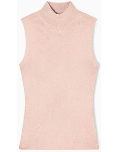 Salin De Giraud Ribbed Knit Top in Pink